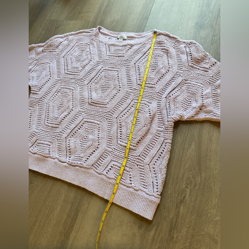 J. Jill Light Purple Geometric Sweater W/ 3/4 sleeves - XL Petite - Picture 3 of 7